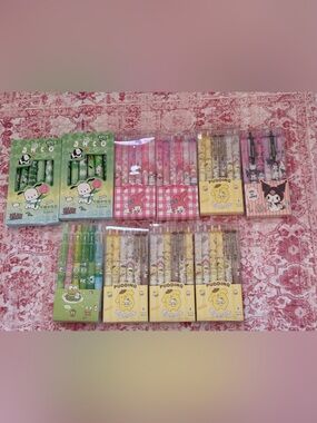 Assorted Character Gel Pen Packs - Yellow, Pink, Green, Brown